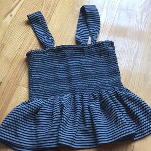 Madewell Texture and Thread gathered crop top